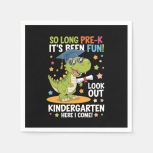 Servilleta De Papel Pre K Graduado Kindergarten Dinosaur T Rex