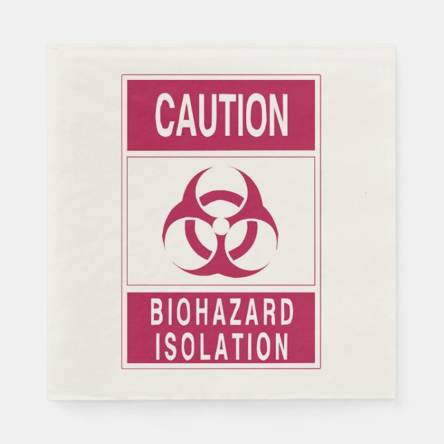 Servilleta De Papel Precaución Biopeligrosa (Anverso)