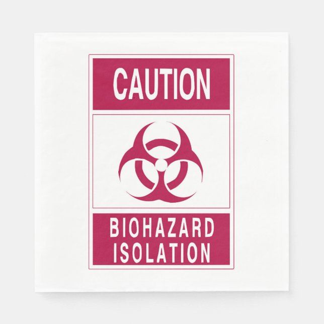 Servilleta De Papel Precaución Biopeligrosa (Anverso)