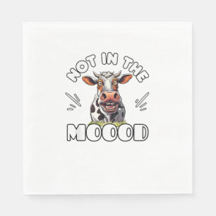 Servilleta De Papel Precaución No En El Moood Cow Stress Crazy Moody