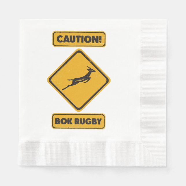 Servilleta De Papel Precaución - SpringBoks Cruzando (Anverso)