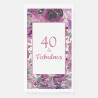 Precioso floral acuarela púrpura 40 fabuloso