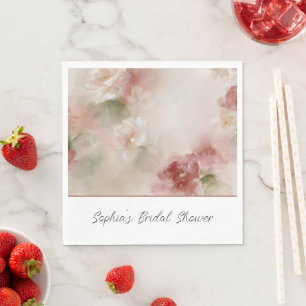 Servilleta De Papel Precioso Sabor a Rosa Floral Lluvia de Novia