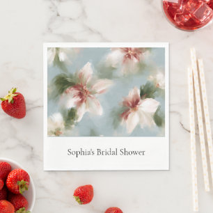 Servilleta De Papel Precioso Sabor Rosado Floral Duche Nupcial
