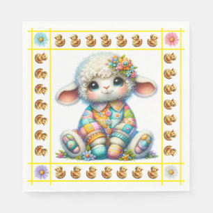 Servilleta De Papel Precious Baby Animals Theme - Invitación