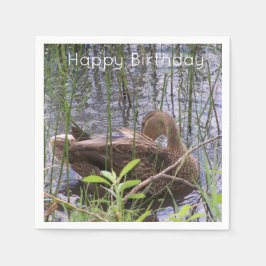 Servilleta De Papel Predicación del pato en los carrizos