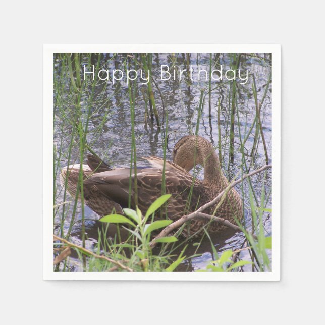 Servilleta De Papel Predicación del pato en los carrizos (Anverso)