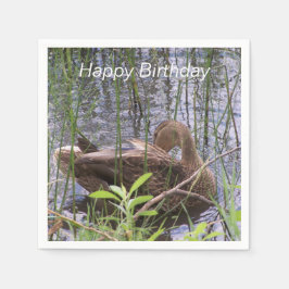 Servilleta De Papel Predicación del pato en los carrizos