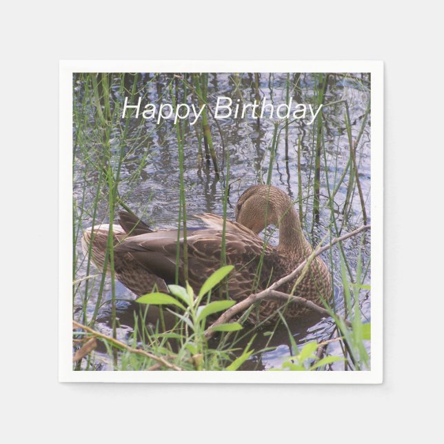 Servilleta De Papel Predicación del pato en los carrizos (Anverso)