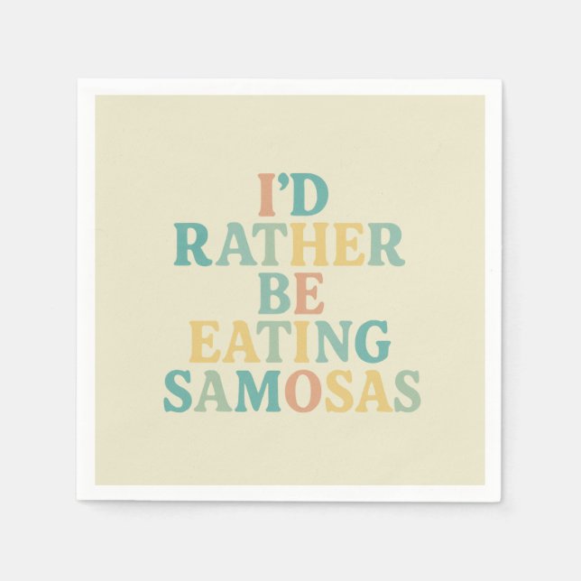 Servilleta De Papel preferiría comer samosas (Anverso)