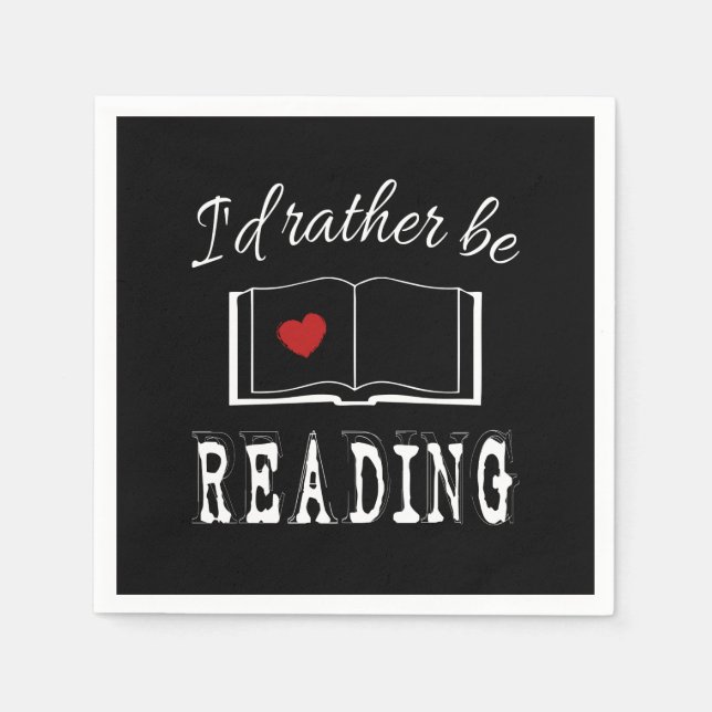 Servilleta De Papel Prefiero estar leyendo (Anverso)