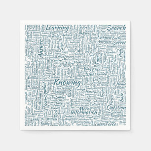 Servilleta De Papel Pregunta Apprendre Nuage MotssTexte Motif Mensaje