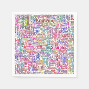 Servilleta De Papel Pregunta Apprendre Nuage MotssTexte Motif Mensaje