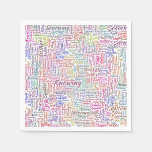 Servilleta De Papel Pregunta Apprendre Nuage MotssTexte Motif Mensaje