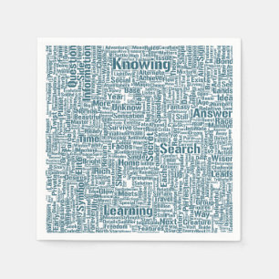 Servilleta De Papel Pregunta Apprendre Nuage MotssTexte Motif Mensaje