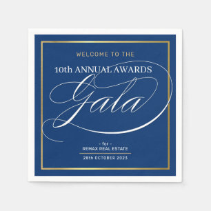 Servilleta De Papel PREMIOS GALA DINNER negocios modernos oro azul osc