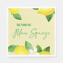 Servilleta De Papel Prensa principal elegante limón amarillo cítrico d