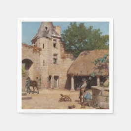 Servilleta De Papel Prepararse para la caza (escena medieval)