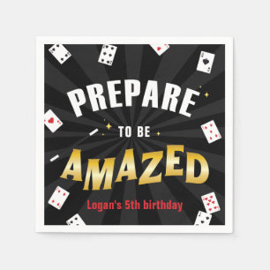Servilleta De Papel Prepárate para ser Asombrado Cumpleaños de Mago, C