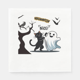 Servilleta De Papel Prepárense para un fiesta de Halloween hábil y tác