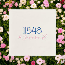 Preppy Código postal Dirección de calle personaliz