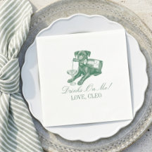 Preppy Labrador Verde Menta Champán Boda