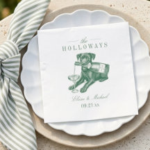 Preppy Labrador Verde Menta Champán Boda