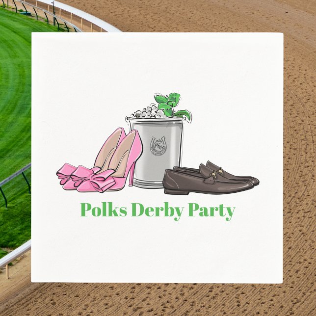 Servilleta De Papel Preppy Race Day Fancy Shoes Mint Julep Custom  (Subido por el creador)