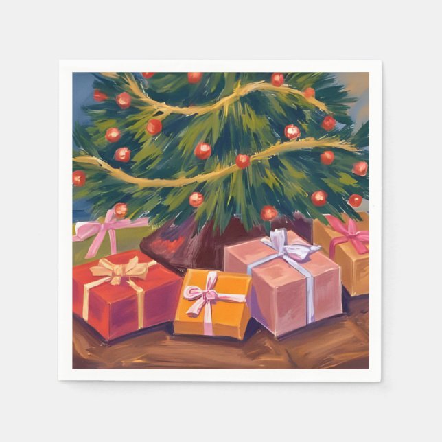 Servilleta De Papel Presentaciones bajo la fiesta de feriado de los Na (Anverso)