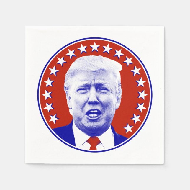 Servilleta De Papel President Donald Trump in Red  (Anverso)
