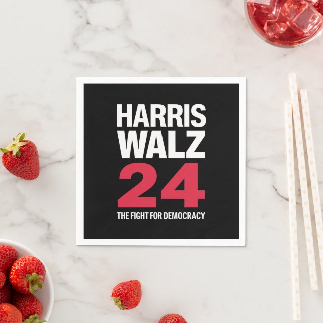 Servilleta De Papel Presidenta Electa Kamala Harris & Tim Walz 2024  (In situ)