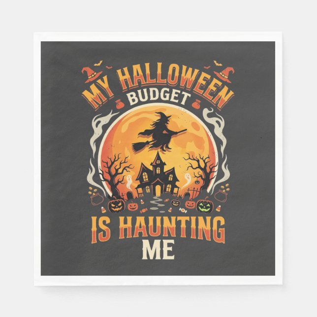 Servilleta De Papel Presupuesto de Terror de Halloween (Anverso)
