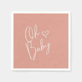 Servilleta De Papel Presupuesto Oh Baby Pink Baby Shower