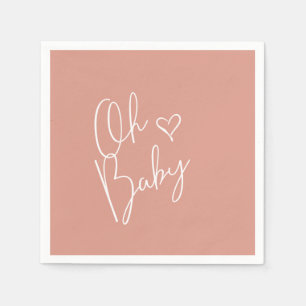 Servilleta De Papel Presupuesto Oh Baby Pink Baby Shower