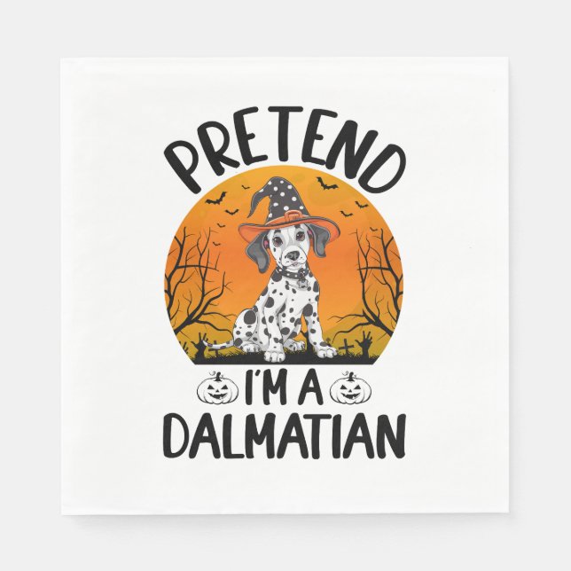 Servilleta De Papel Pretend i'm a Dalmatian Dog Halloween (3) (Anverso)