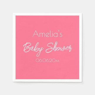Servilleta De Papel Pretty pink Baby Shower Personalized