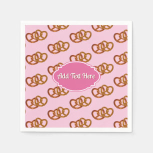 Servilleta De Papel Pretzel Romance: nudos solapados con forma de cora