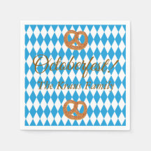 Pretzels personalizados de octubrefest bávaro azul