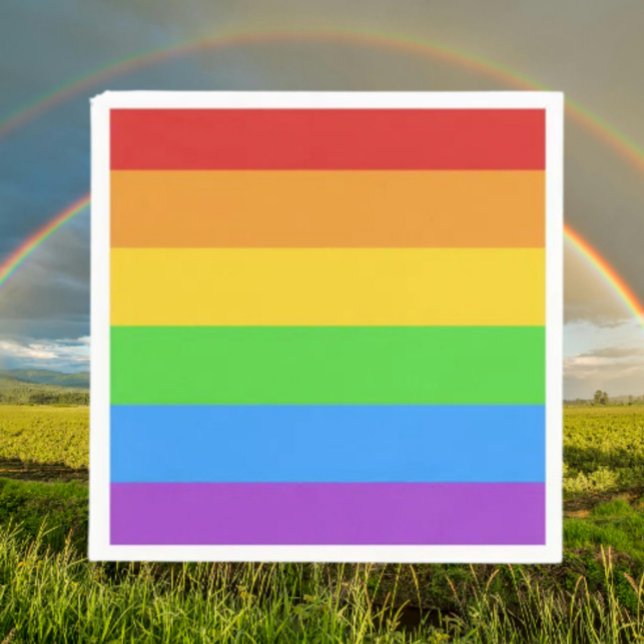 Servilleta De Papel Pride Pop: Bandera del Arcoíris (Subido por el creador)