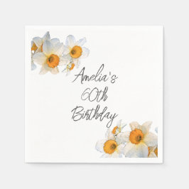 Servilleta De Papel Primavera Daffodil Cualquier cumpleaños de edad