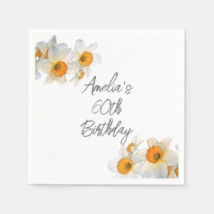 Servilleta De Papel Primavera Daffodil Cualquier cumpleaños de edad