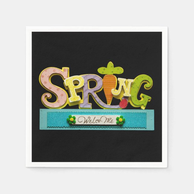 Servilleta De Papel Primavera de bienvenida (Anverso)