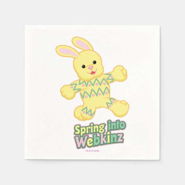 Servilleta De Papel ¡Primavera En Webkinz! (Anverso)