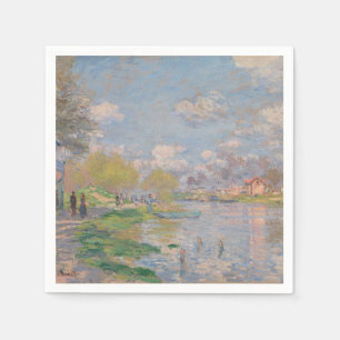 Servilleta De Papel Primavera por el Sena de Monet Impresionista