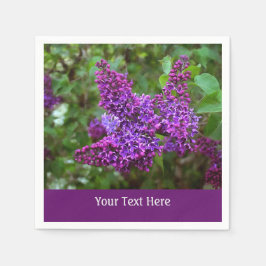 Servilleta De Papel Primavera Purple Lilacs Personalizada