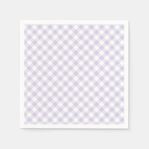 Servilleta De Papel Primavera Retro Gingham Lavanda Polvorienta