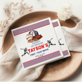 Servilleta De Papel Primer año en el Béisbol Fiesta de cumpleaños