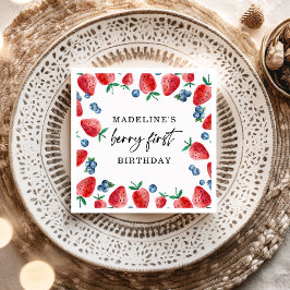 Servilleta De Papel Primer Chica de Strawberry Blueberry Berry Primer 