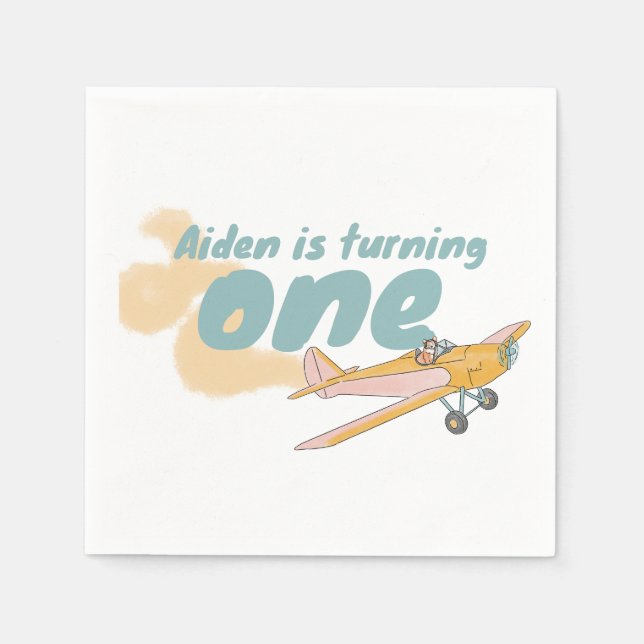 Servilleta De Papel Primer cumpleaños, amante de los perros, amante de (Anverso)