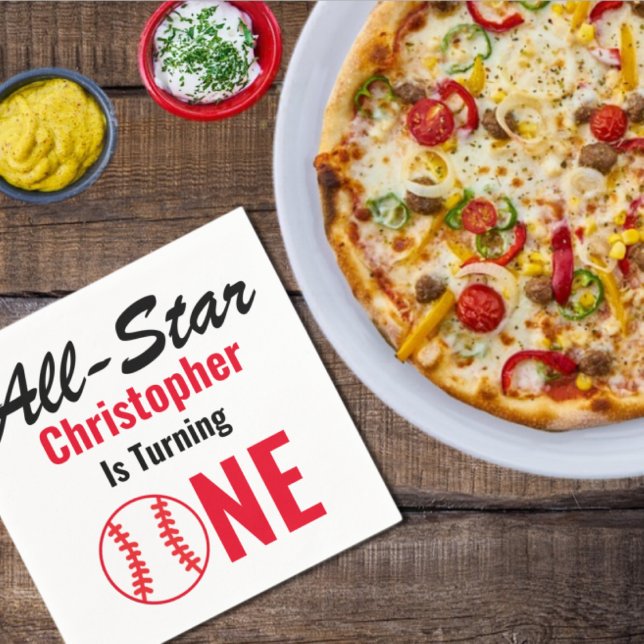 Servilleta De Papel Primer cumpleaños de All Star Baseball (Subido por el creador)
